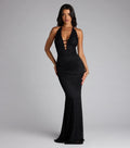 Lane Halter Strappy Lace Mermaid Formal Dress