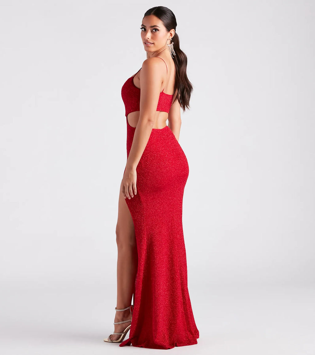 Victoria Formal Glitter Long Dress