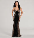 Dahlia V-Neck Mermaid Lace Velvet Formal Dress