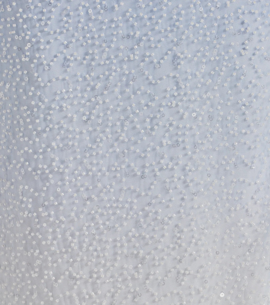 Nia Beaded Ombre Mesh High Slit Formal Dress