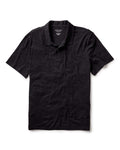 The Merino Polo in Heather Black