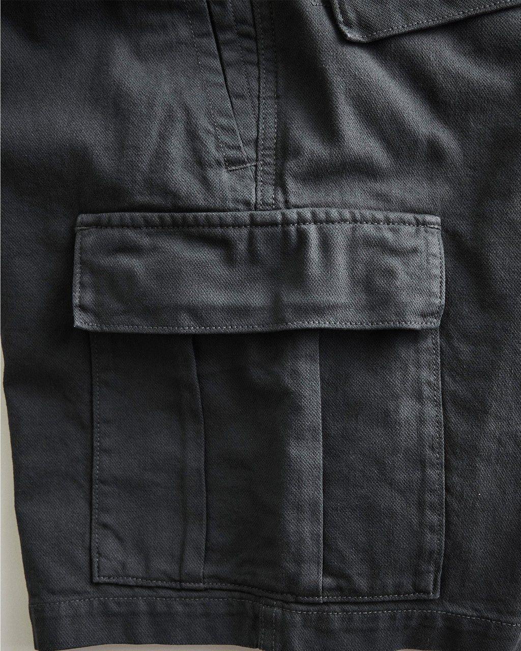 The Tommie Short in Faded Black Broken Twill